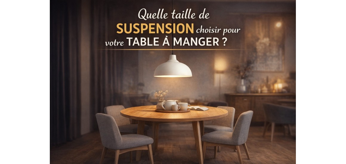 Quelle taille de suspension choisir pour table à manger ?